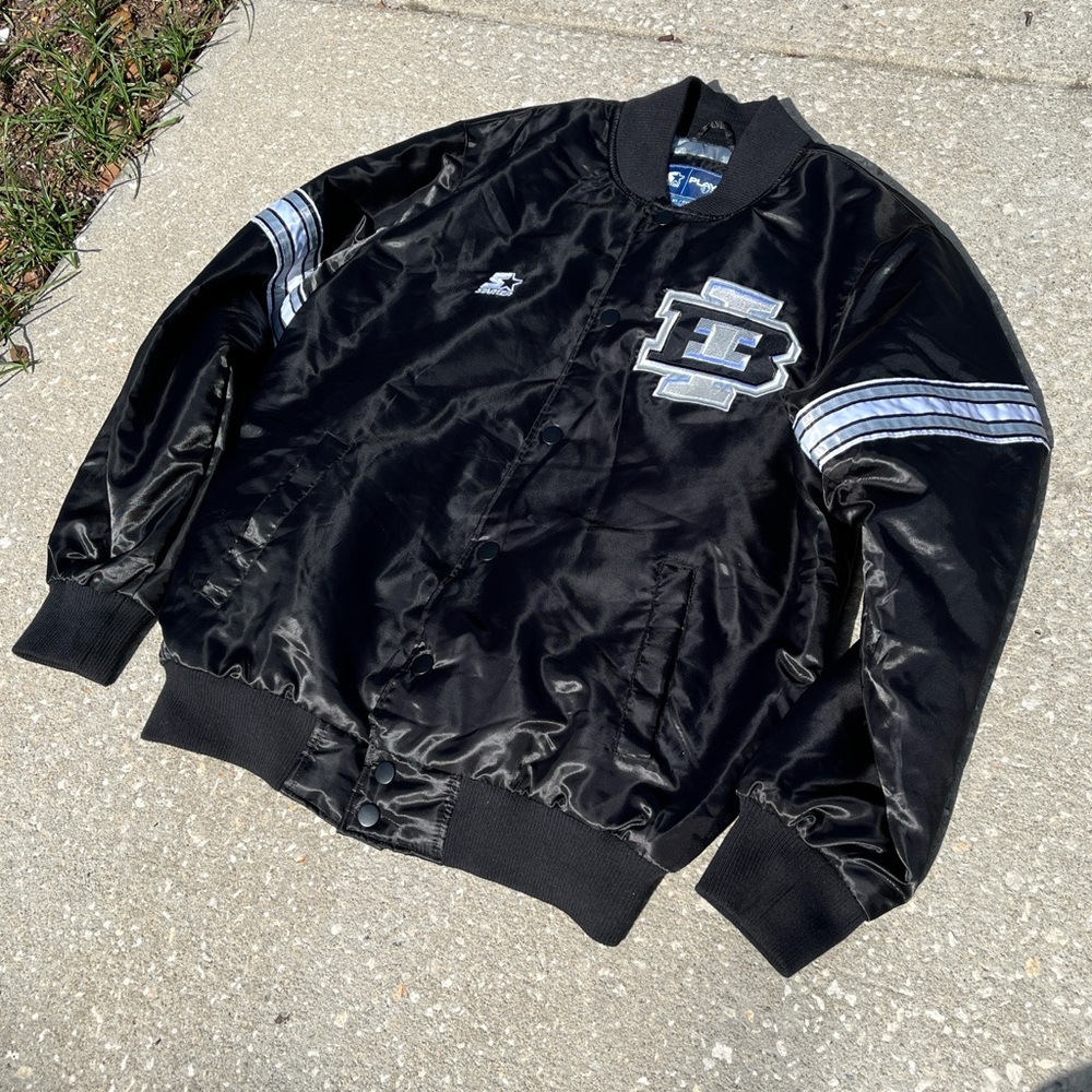 Vintage Starter Jacket Birmingham Iron Football Team Size XL